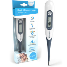 iProven Oral Thermometer, Measures in 10 Seconds with Flexible tip and Fever Alarm, Digital Medical Thermometer for Adults, Kids and Toddlers - DTR-1