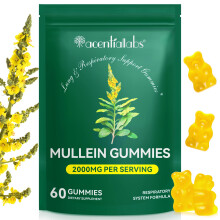 Mullein Gummies 2000mg for Lungs -Mullein Leaf Extract for Lungs Cleanse & Detox, Respiratory Health Gummies, Digestive Support, Immune Booster 60 Co