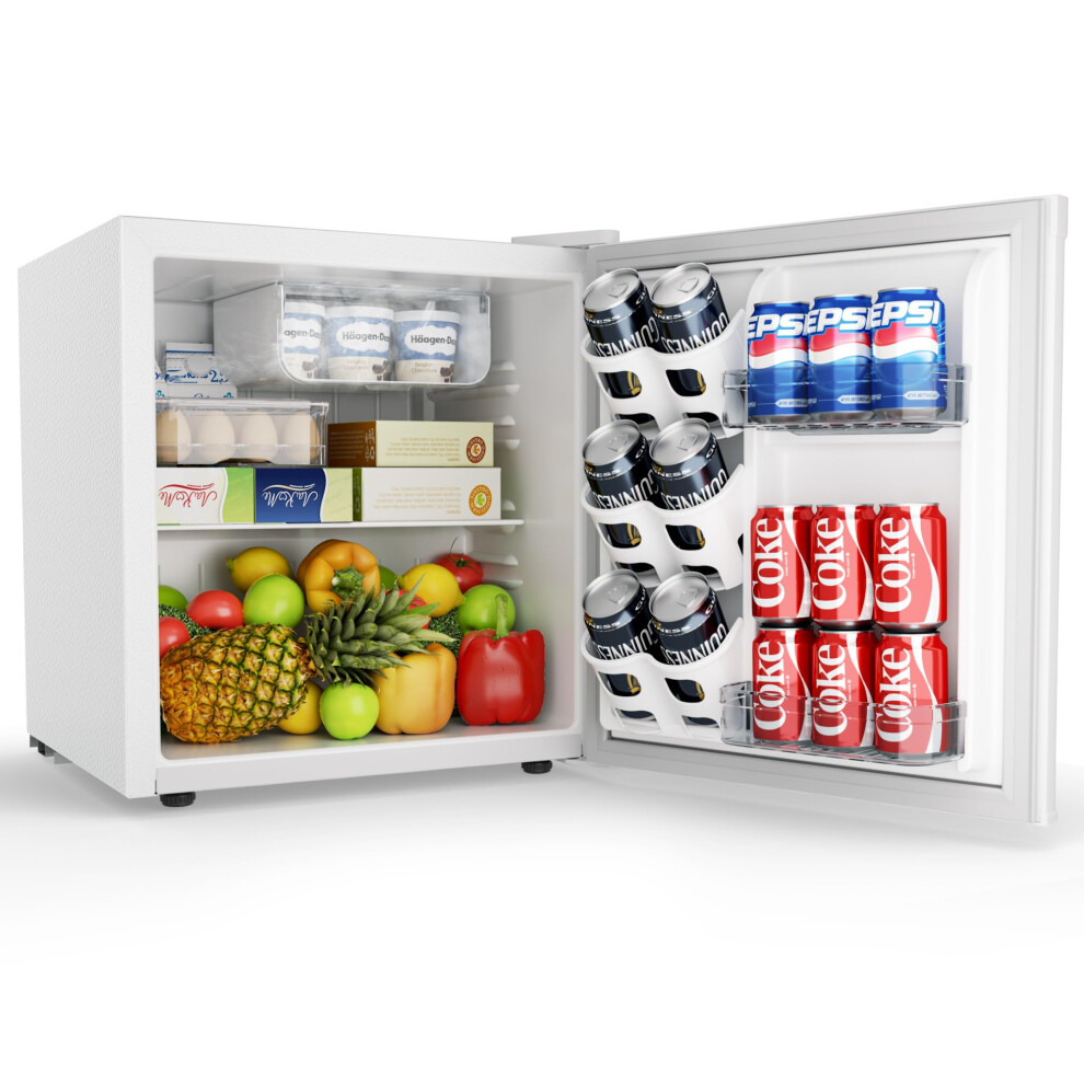 Euhomy 46L Mini Fridge - Small Table Top Fridge With Reversible Door &