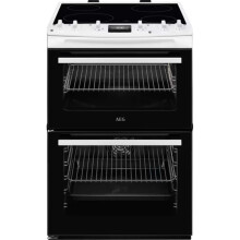 AEG CCX6540ACW 116L Built-in Double Oven with 4 Ceramic Hobs - White
