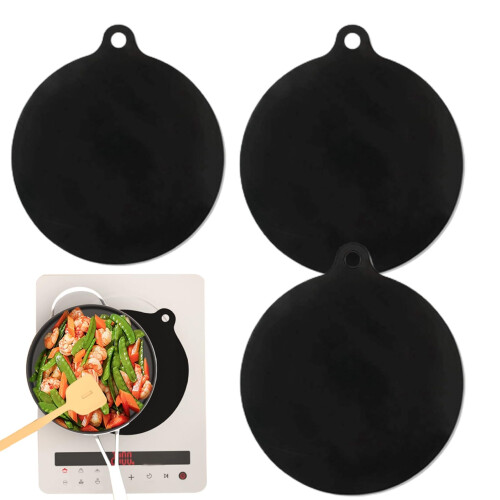 Induction Hob Protector 3Pcs Silicone Induction Cooktop Mat 8.66x9.84