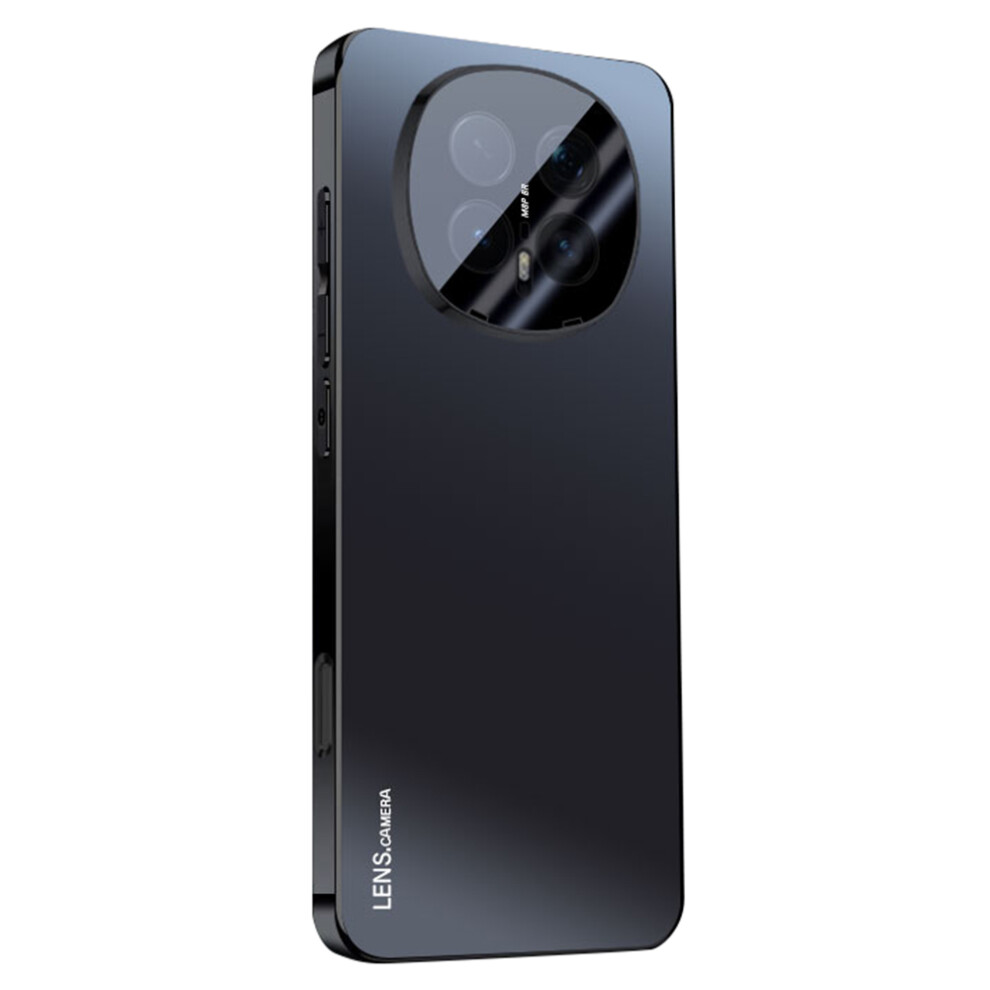 (Black) For Honor Magic8 Pro 5G Case Acrylic + Tpu + Metal Anti-Scratch Phone Cover With Electroplating Frame Black 6914294635616