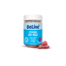 BeLive Vitamin D3 and B12 Gummies - 2000iu - for Adults and Kids - Supplement for Immune Support, Heart Health, Enhanced Bone, Teeth & Muscle Functio
