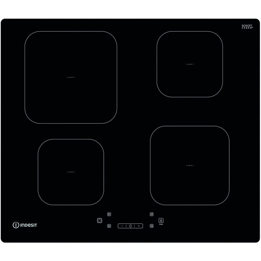 Indesit Built In Is83q60ne 59Cm 4 Zone Induction Hob - Black