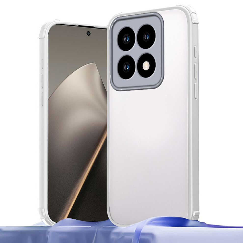 (White) For Xiaomi 15T Case Reinforced Corner Shockproof Tpu + Acrylic Phone Cover White 6914294955752