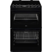 AEG CCX6740ACB 112L Freestanding Double Oven with 4 Ceramic Hobs - Black