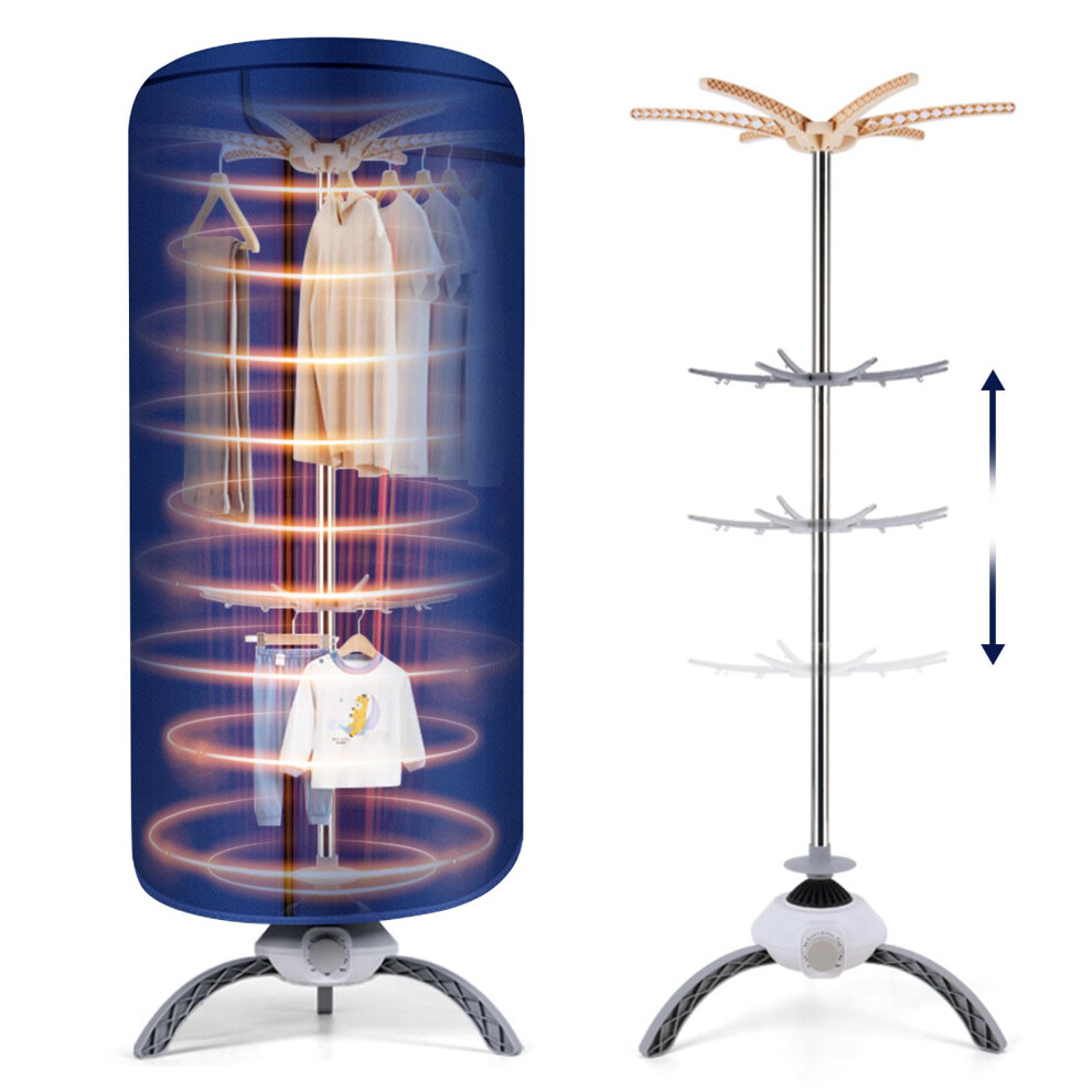 Conblom Heated Clothes Airer, 900W Electric Clothes Dryer, 12Kg 2-Layer Circul