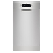 AEG 7000 Series Dishwasher Slimline 45 cm FFB73527ZM, MaxiFlex drawer, SatelliteClean, Glasscare, 10 place settings, AirDry, Energy Class D, Stainles