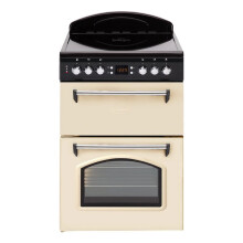 Leisure CLB60ECC 60cm Double Oven Electric Range Cooker – Cream, Multifunction Main Oven, Conventional Top Oven & Grill, Ceramic Hob, LED Timer, A R