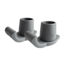 Ski Glides, Universal Foot Pads for Folding Walkers, Rubber Mobility Aids, Replacement Glide Caps for Seniors Grey