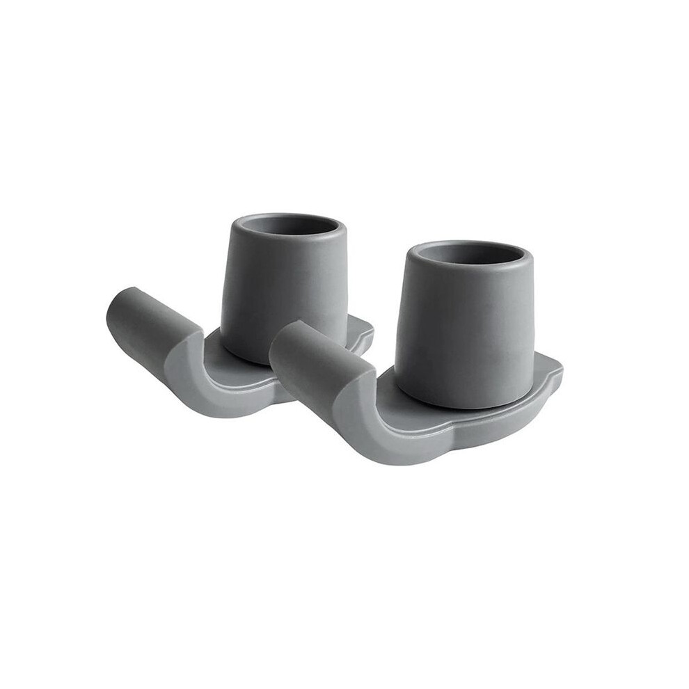 Tlily Ski Glides, Universal Foot Pads For Folding Walkers, Rubber Mobility Aids, Replacement Glide Caps For Seniors Grey