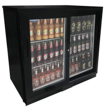 Cater-Cool Double Sliding Door Bottle Cooler With LED Lighting ck0502LED (UK Mai