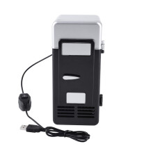 Mini Fridge - 1 Set of 19.4 x 9 x 9 cm LED Mini USB Refrigerator USB Refrigerator Drinks Beverage Cans Refrigerator and Heater for Cars, Homes, Offic