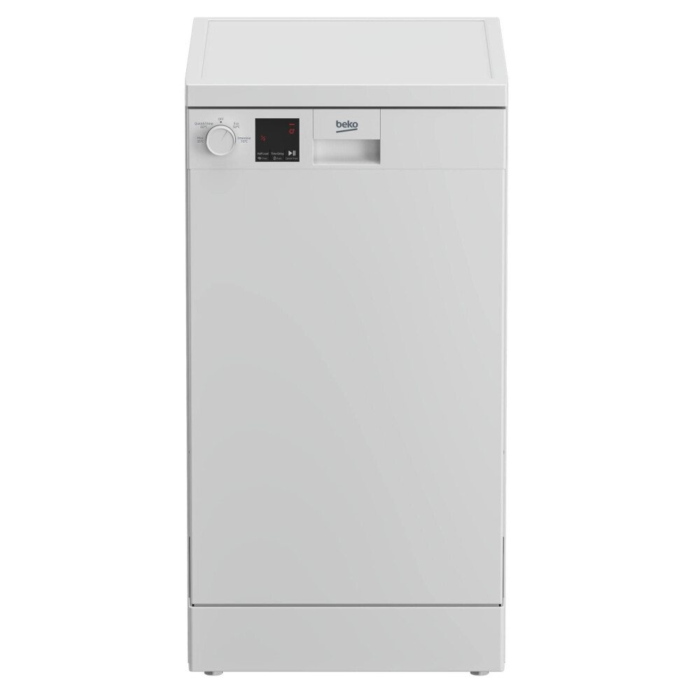 Beko Dvs04x20w 10 Place Setting Freestanding Slimline Dishwasher