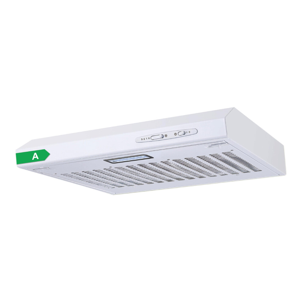 Igenix 60Cm Visor Cooker Hood 72W, Energy Rating B, 212 M³/H Extraction, 3 Speeds, Led Light, Under Cabinet Kitchen Extractor Fan (White)