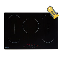 Arebos induction hob | 9800 W | 5 hobs with 2 flex zones | 77 cm | self-sufficient | with Sensor Touch, timer, childproof lock, overheating protectio