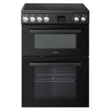Teknix TKED64B 60cm Ceramic Double Oven Electric Cooker - Black