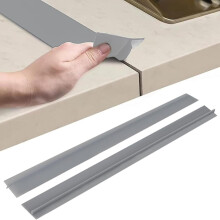 Pack of 2 Worktop Connection Rail for Kitchens Kitchen Top Worktop Gap Filler Joint Strip Worktop End Strip Kitchen Worktop Sealing Tape Worktop Conn
