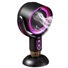 Gettimore Portable USB Kitchen Range Hood 2 Desktop Exhaust Fan 3000mAh Rechargeable Oil Smoke Absorber for Apartment RV Camping(Black purple)