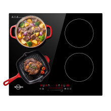MALMES Built in Induction Hob 60cm, 4 Cooking Zones, No Plug D60474H1