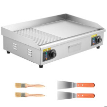 Chapa Elétrica 72,5x40 cm-Duoku-Placa para Snacker 4400 W, ideal para Churrasco, Restaurante e Snack-Bar, Placa de Cozinha