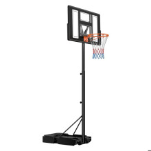 Canasta de Baloncesto de Pie-Duoku-con Altura Ajustable de 1,35 a 3,05 m, Sistema Móvil con Ruedas, Panel, Aro y Red
