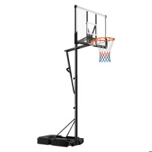 Canasta de Baloncesto de Pie-Duoku-con Ruedas, Altura Ajustable de 1,6 a 3,05 m, Sistema de Aro, Red y Panel de PC
