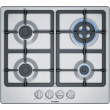 Bosch Gas Hob, Series 4, 60 cm, Wok Burner, Biomethane Compatible, Ste