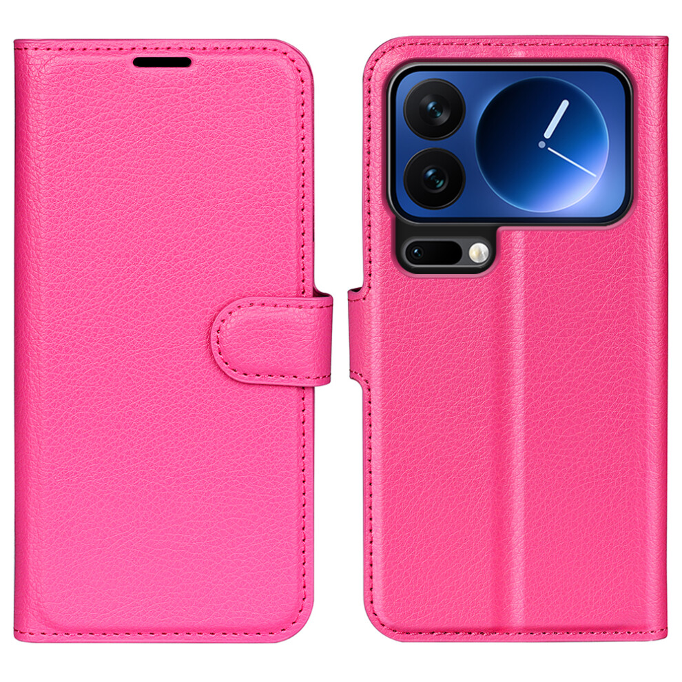 (Rose) Amorus For Xiaomi 17 Pro Wallet Case Litchi Texture Shockproof Leather Flip Stand Phone Cover 6914290081936