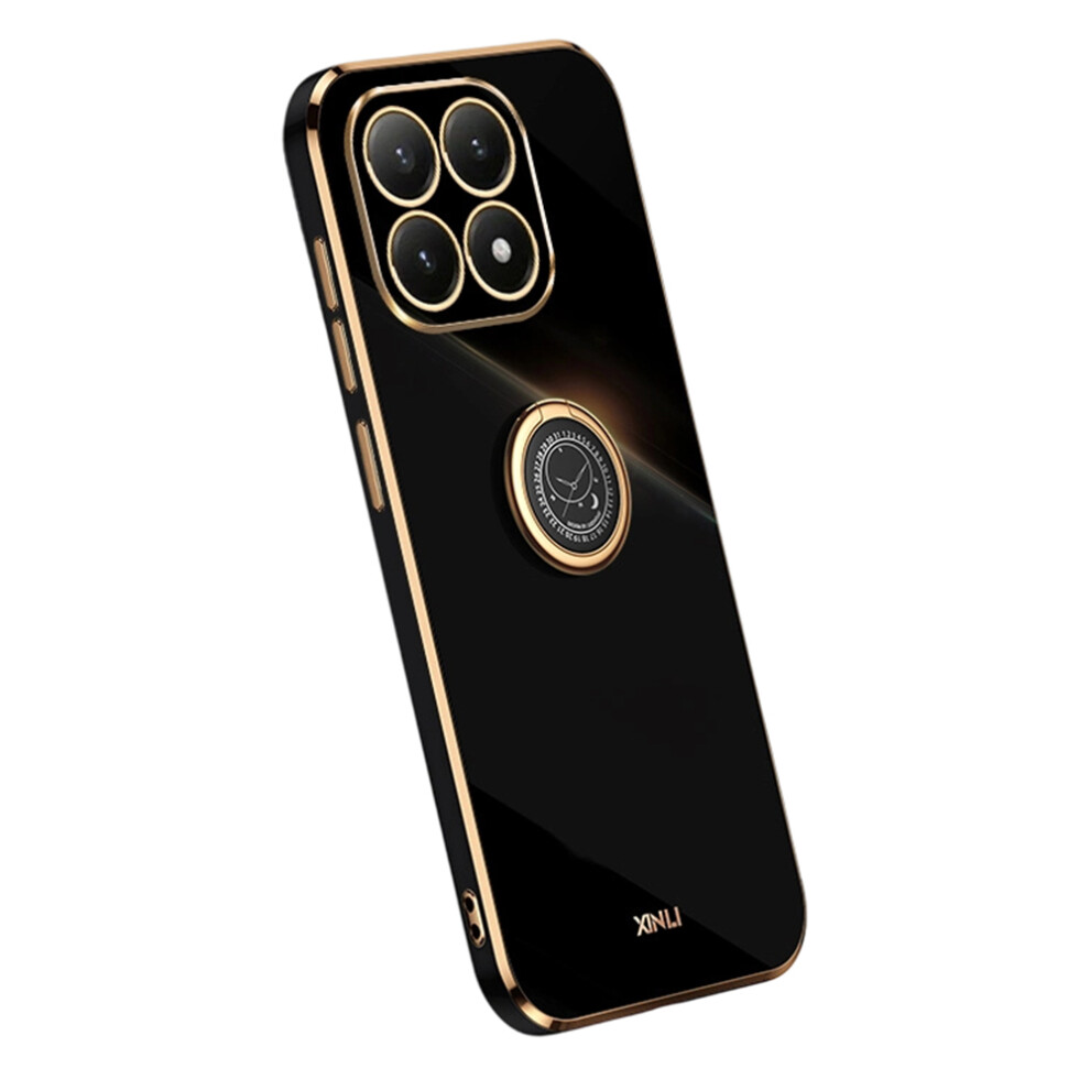 (Black) Bulk Purchasing Xinli For Xiaomi 15T Case Ring Kickstand Electroplating Tpu Phone Cover Black 6914295382670