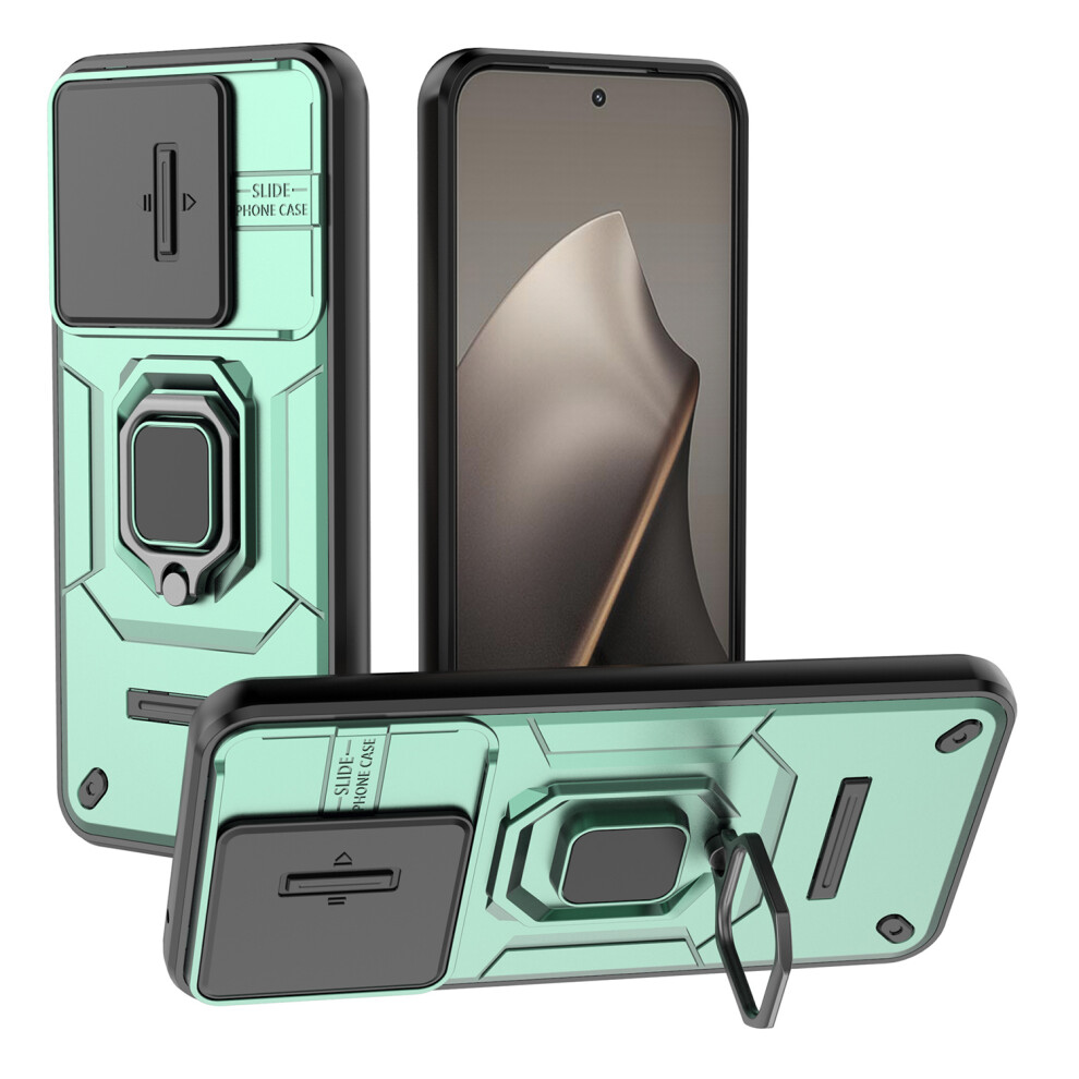 (Green) For Xiaomi 15T Case Pc + Tpu Kickstand Phone Protector With Lens Cover Green 6914299390039