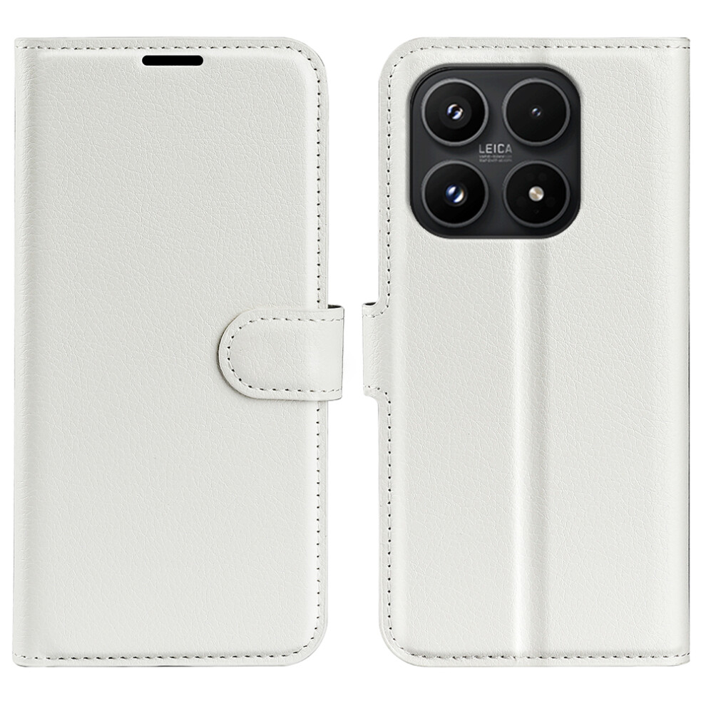 (White) Amorus For Xiaomi 17 Wallet Case Litchi Texture Shockproof Leather Flip Stand Phone Cover White 6914297365763