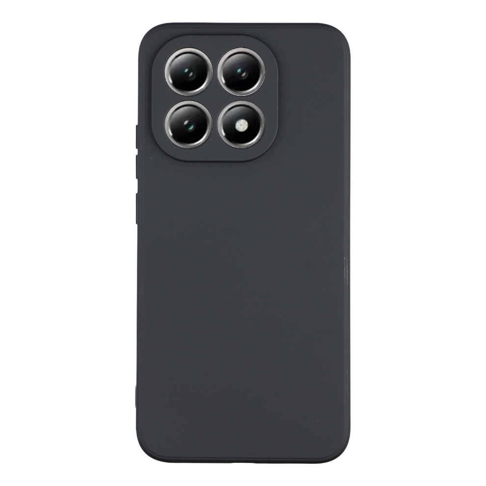 (Black) Amorus For Xiaomi 15T Case Precise Cutouts Tpu Fiber Lining Shockproof Phone Cover Black 6914296012583