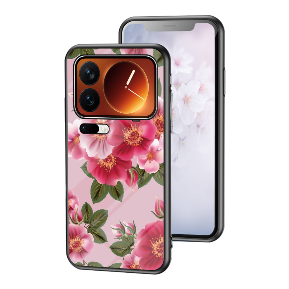(Glamorous Peony) Phone Case For Xiaomi 17 Pro Floral Pattern Tpu + Tempered Glass Protective Cover 6914290121434