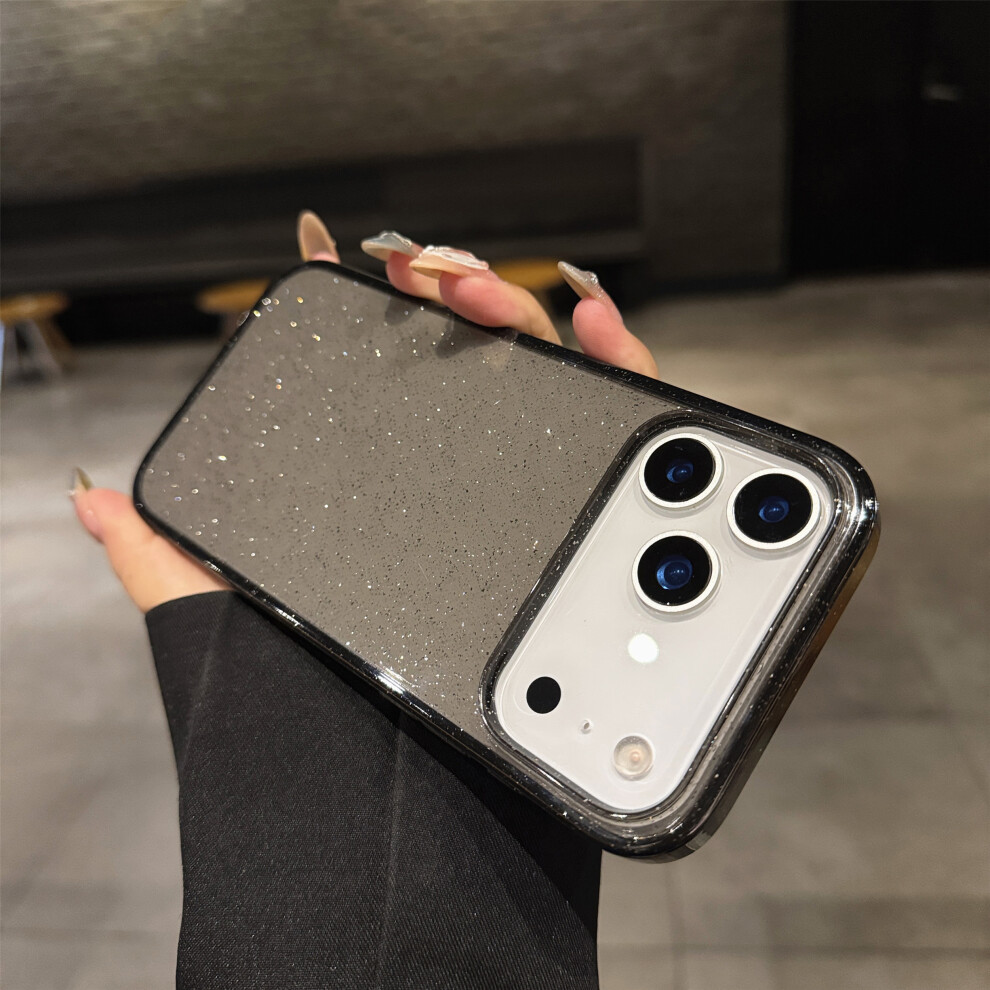 (Transparent ) For Iphone 17 Pro Case 2.0Mm Thick Starlight Glitter Protective Cover Shockproof Tpu Pc Hybrid Black 6914294936447