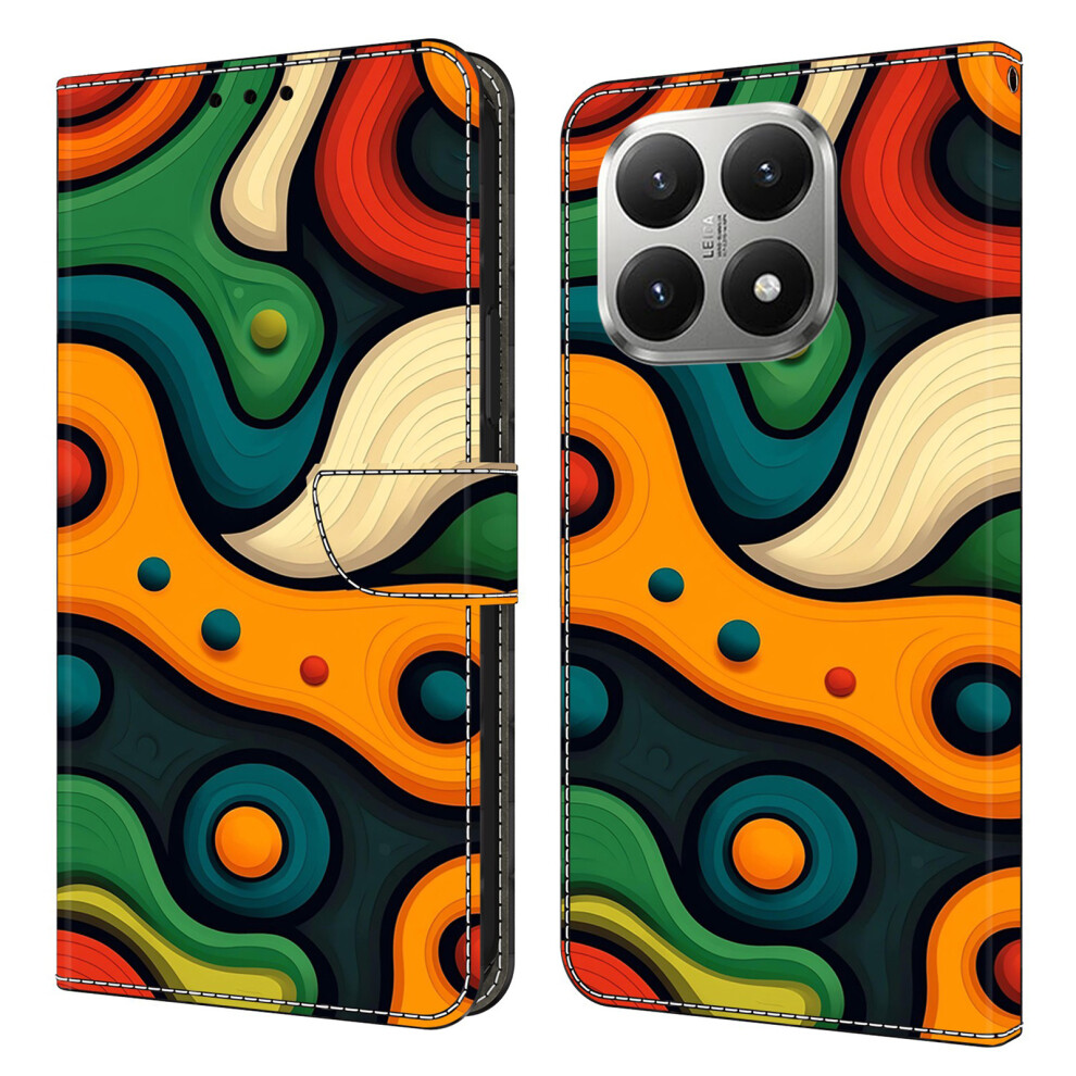 (Painted) For Xiaomi 15T Case Foldable Stand Wallet Pattern Printing Pu Leather Flip Phone Cover 6914290405145