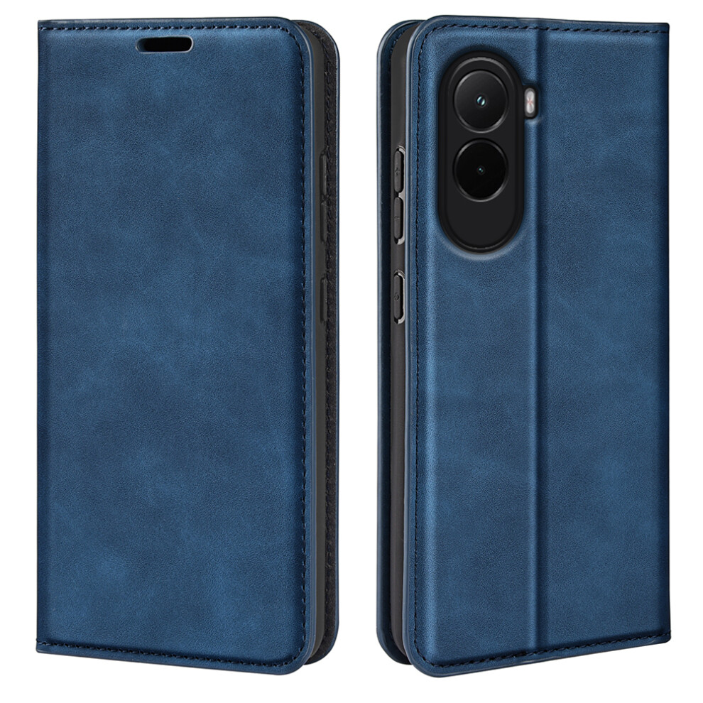 (Blue) For Xiaomi Poco M7 4G (Eu) (171Mm) Case Skin Touch Leather Wallet Phone Cover Blue 6914291847081
