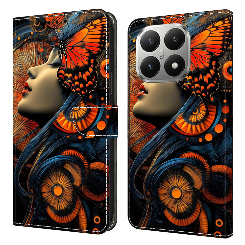 (Dreamy Girl) For Xiaomi 15T Case Foldable Stand Wallet Pattern Printing Pu Leather Flip Phone Cover 6914299525349