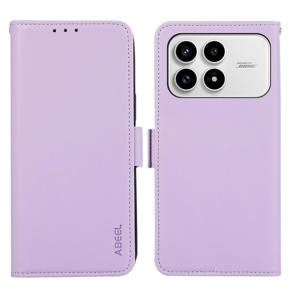 (Purple) Abeel For Xiaomi Redmi K90 5G / Poco F8 Pro Case Leather Phone Cover With Rfid Blocking Wallet Purple 6914293252654