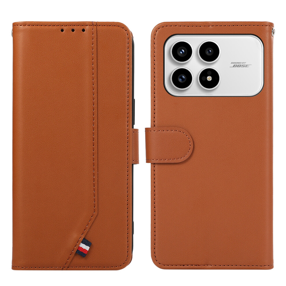 (Brown) For Xiaomi Redmi K90 5G / Poco F8 Pro Case Rfid Blocking Flip Leather Phone Cover Brown 6914293134394
