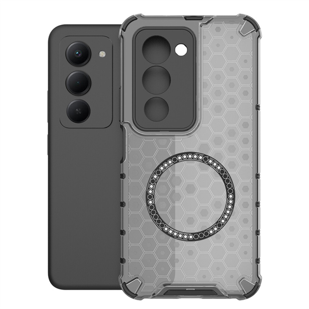 (Grey) For Xiaomi Redmi 15 4G (Eu) (171Mm) Magnetic Case Honeycomb Design Tpu + Pc Phone Cover Grey 6914293432933