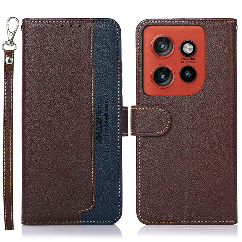 (Brown) Khazneh Wallet Case For Motorola Edge 60 Neo 5G / Edge 50 Neo 5G / Moto S50 5G / Thinkphone 25 5G Rfid Blocking Pu Leath Brown 6914296560886