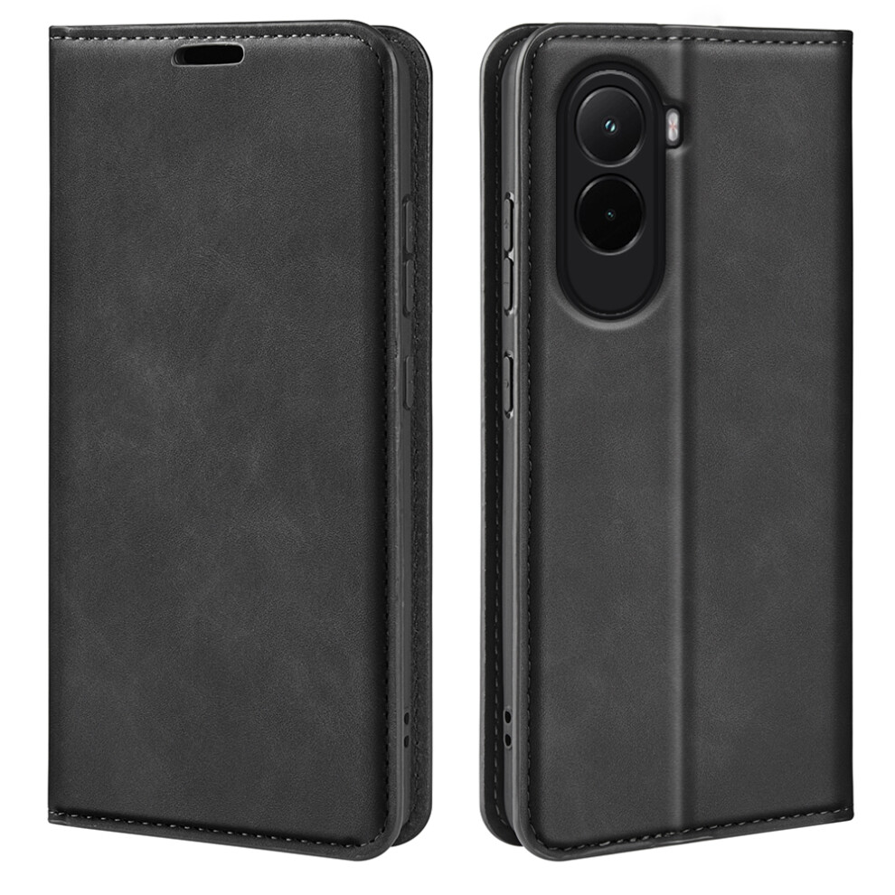 (Black) For Xiaomi Poco M7 4G (Eu) (171Mm) Case Skin Touch Leather Wallet Phone Cover Black 6914290064304