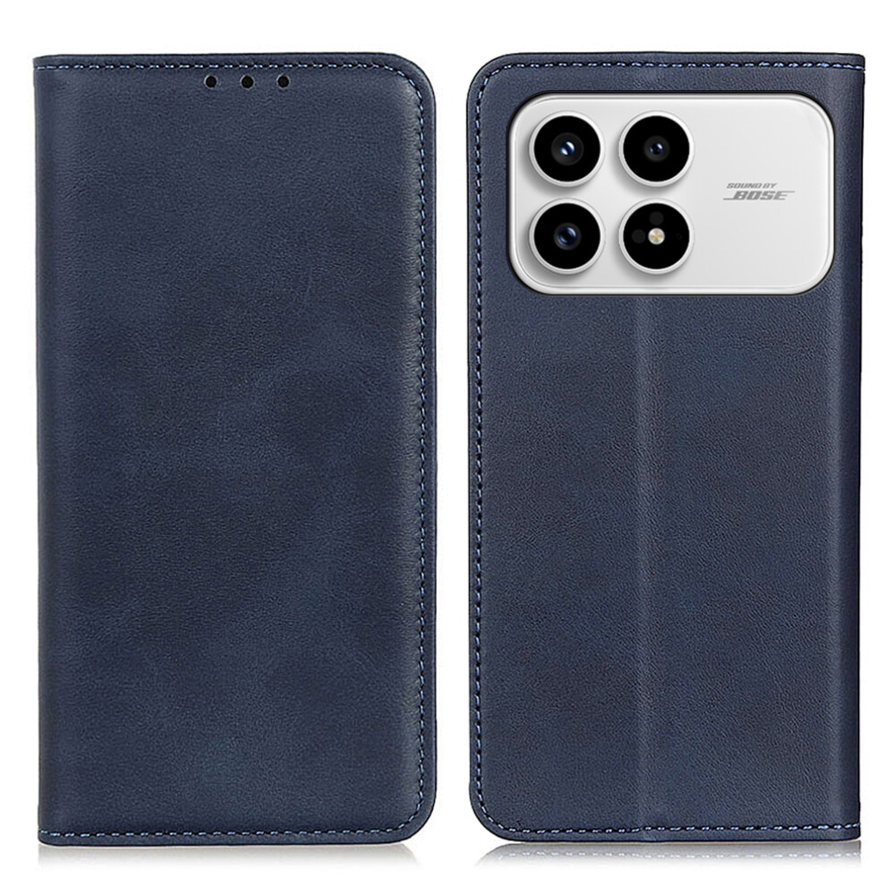 (Blue) For Xiaomi Redmi K90 5G / Poco F8 Pro Case Split Leather Flip Wallet Phone Cover Blue 6914296249903