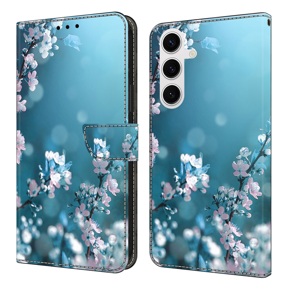 (Plum Blossoms) For Samsung Galaxy S26+ Case 3D Pattern Pu Leather Wallet Phone Cover With Stand Purple 6914293056917