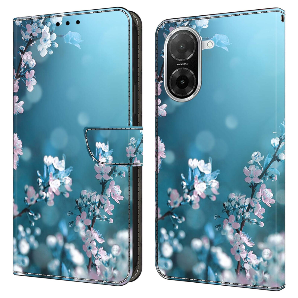 (Plum Blossoms) For Xiaomi Redmi A5 4G (171.7Mm) / Poco C71 4G Case 3D Pattern Pu Leather Wallet Phone Cover With Stand Purple 6914295469982