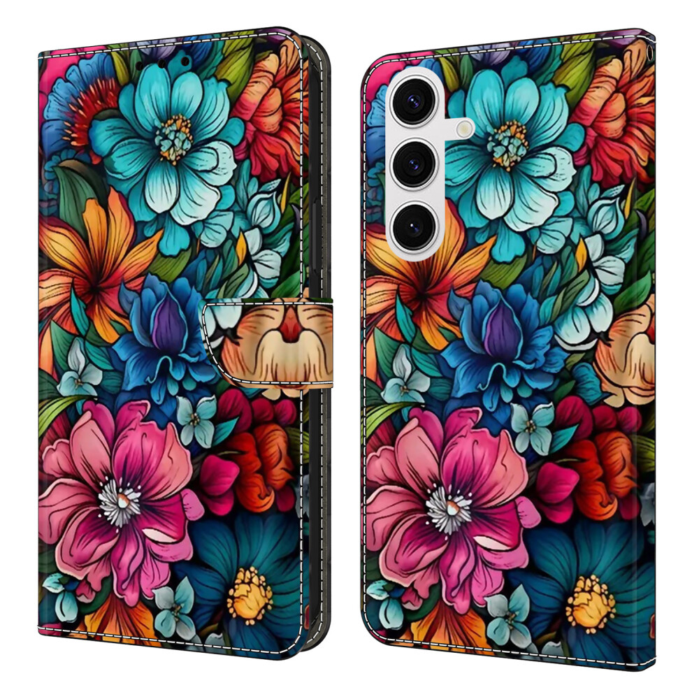 (Staphyllum) For Samsung Galaxy S26+ Case With Card Slot Pattern Printed Tpu + Pu Leather Flip Phone Cover 6914291219659