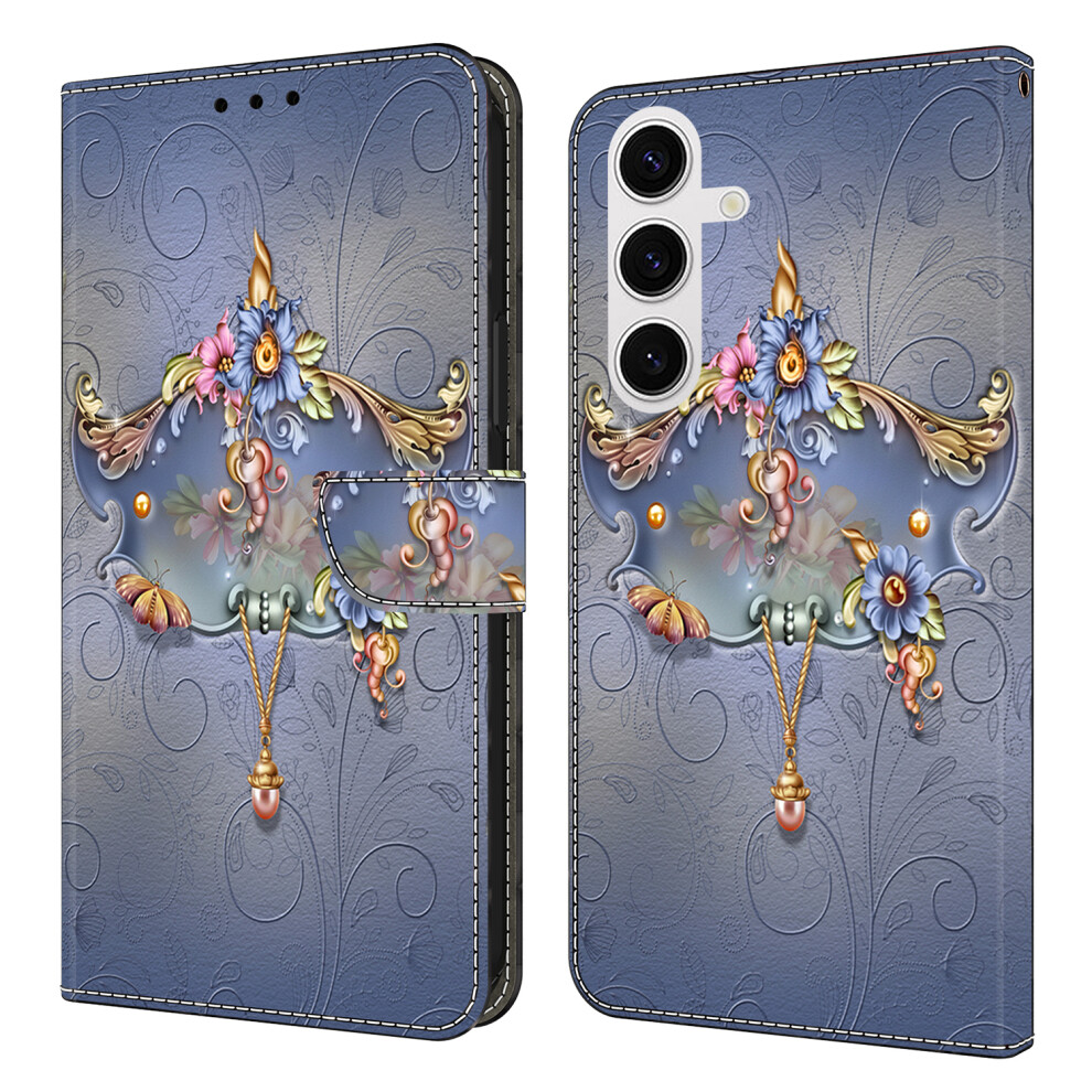 (Carving Flower) For Samsung Galaxy S26+ Case Pu Leather Wallet Phone Cover With Stand 6914295296601