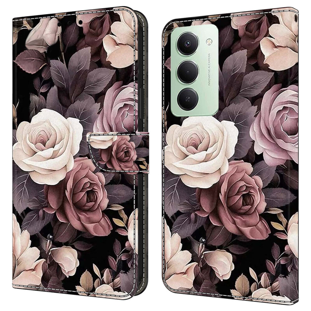 (Rose) For Xiaomi Redmi 15 5G (Global) (169Mm) Case Pu Leather Wallet Phone Cover With Stand 6914295303057