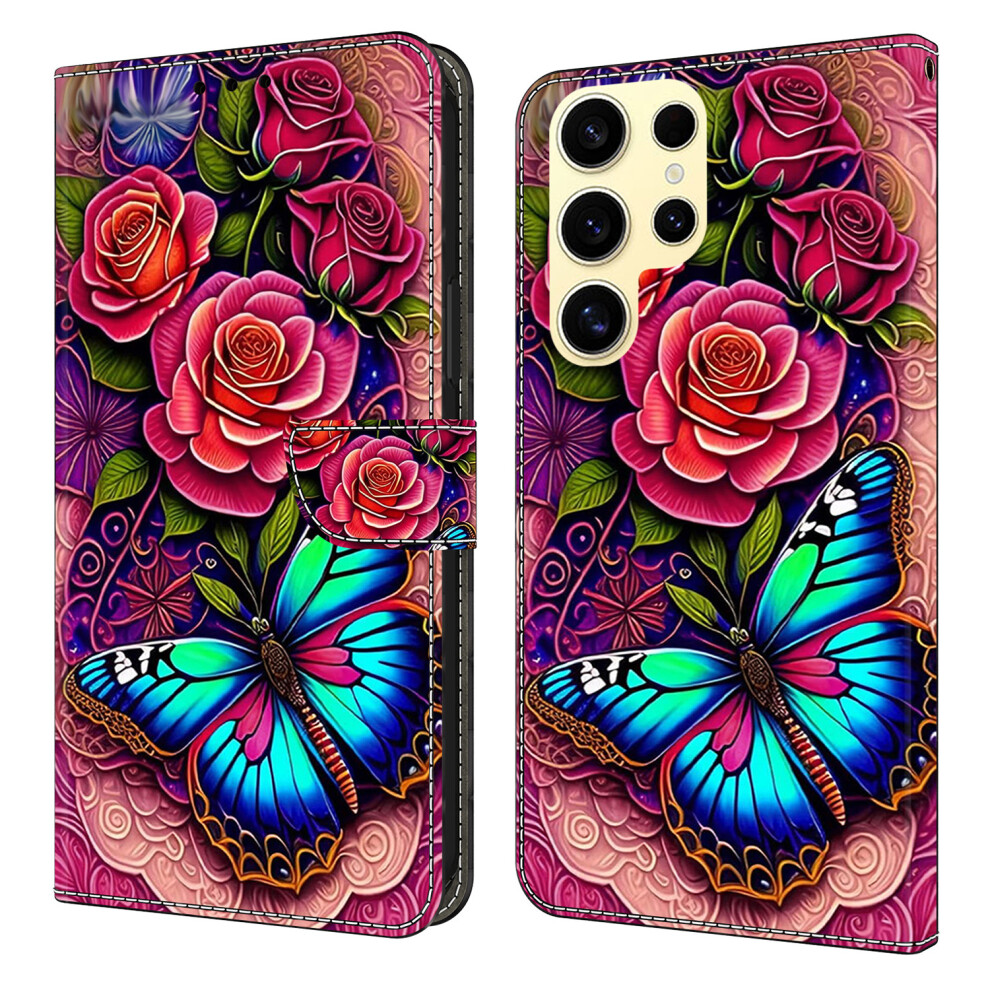(Colorful Butterfly) For Samsung Galaxy S26 Ultra Case Pu Leather Wallet Phone Cover With Stand 6914292096136